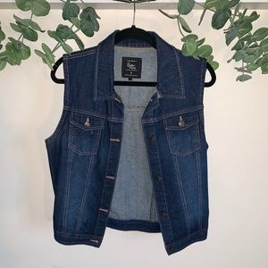 Sleeveless Denim Vest